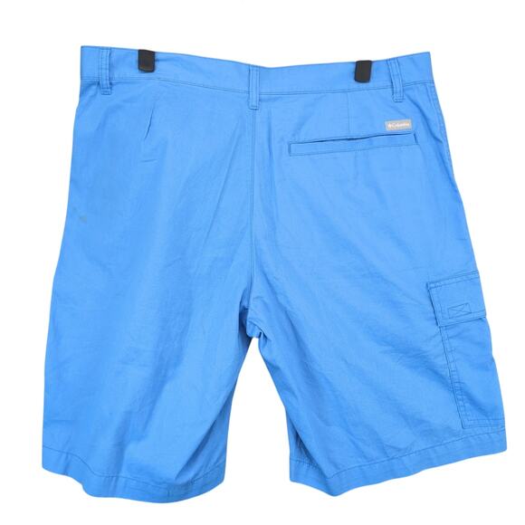 NWT Columbia Dog Lake Cargo Shorts Men's 36x10 Blue Cotton Gorpcore Outdoors - Picture 2 of 10